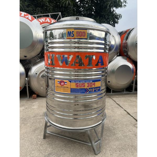 Hình ảnh thực tế Bồn Inox Hwata 500L đứng